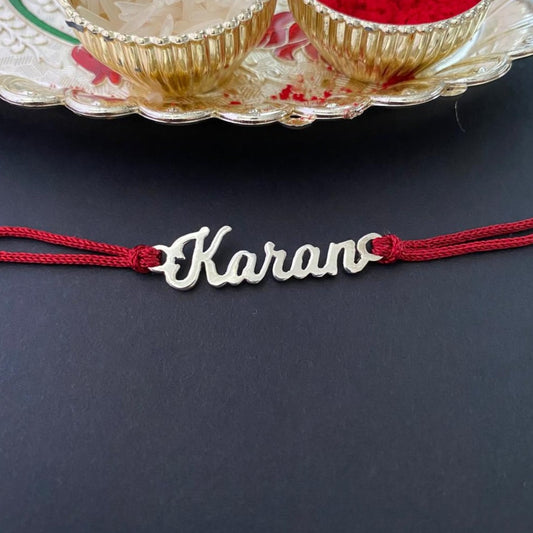 Personalized Name Rakhi in 92.5 Sterling Silver