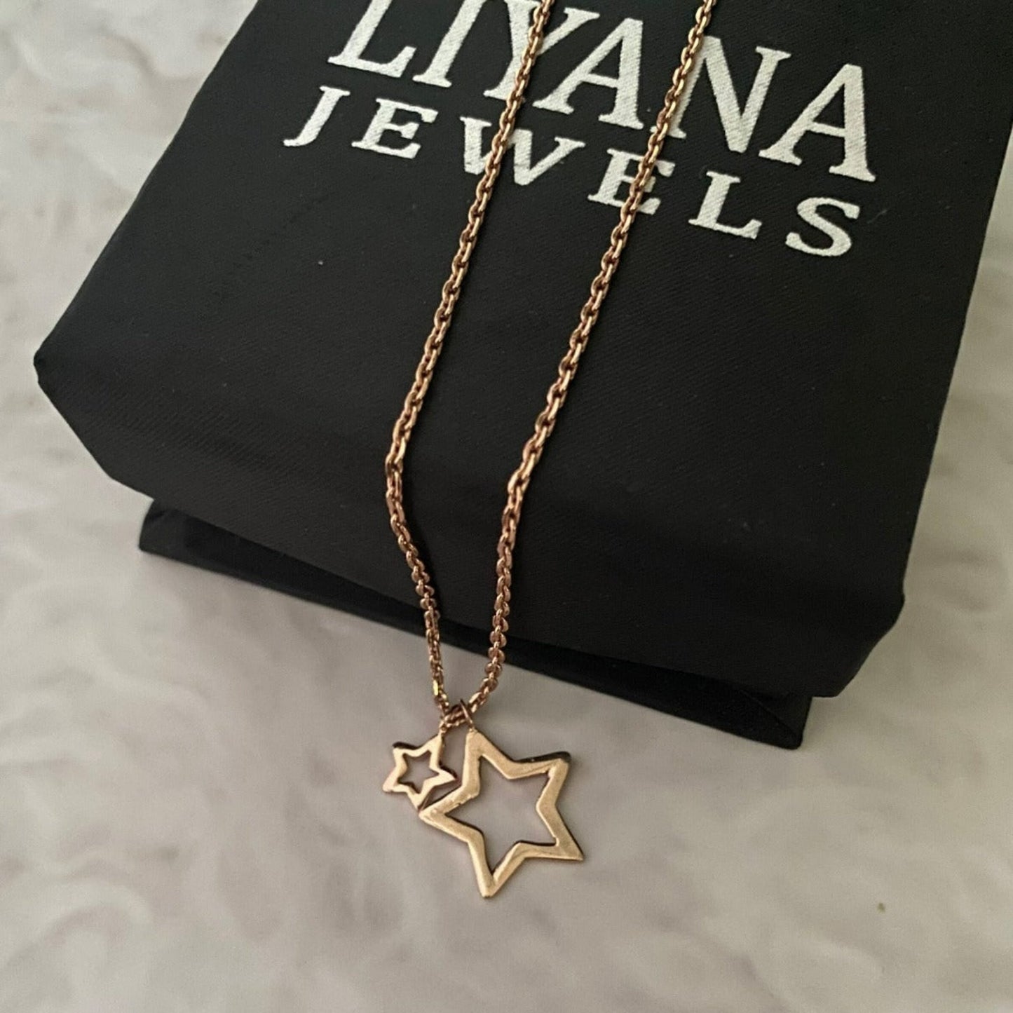 Big and Small Star Necklace 2
