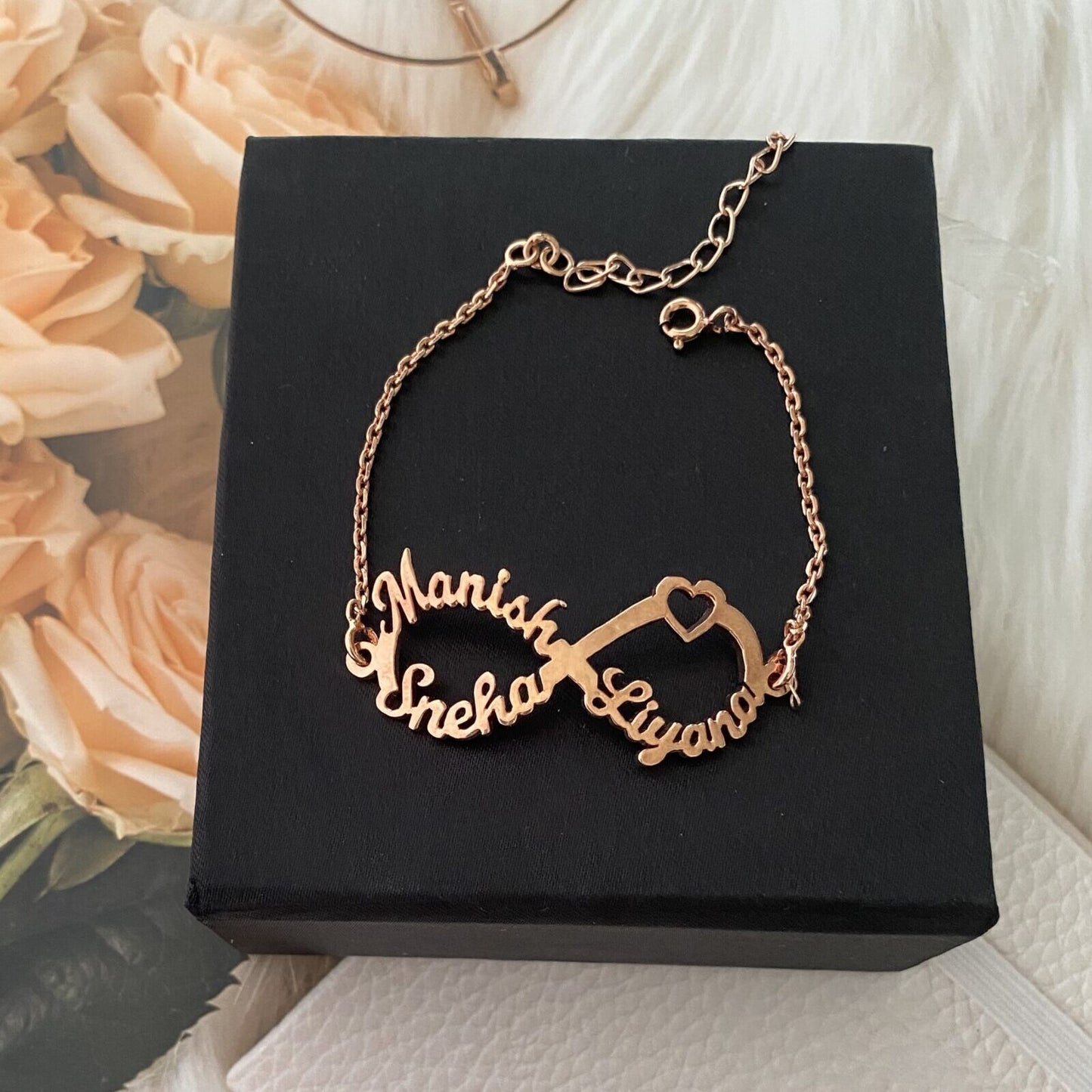 Infinity bracelet with 3 Names