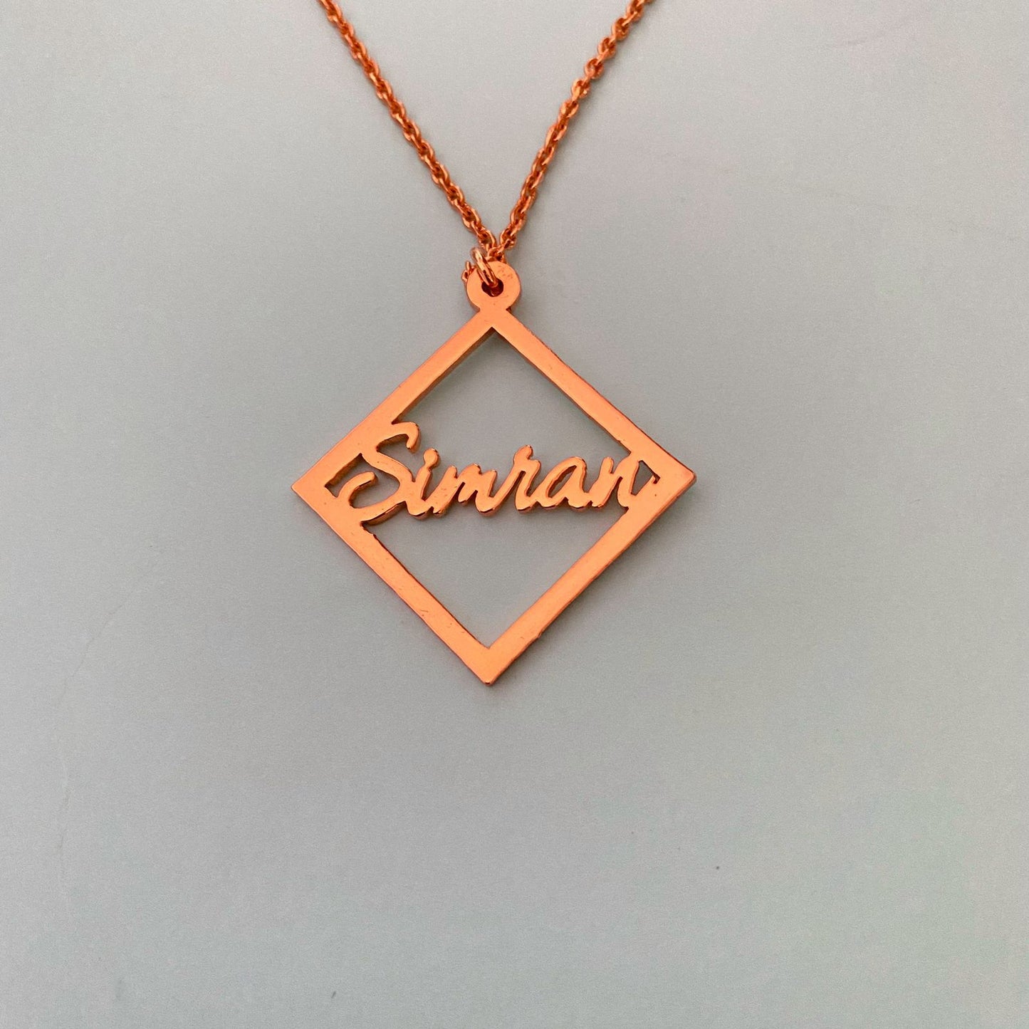 Personalised Square necklace 2