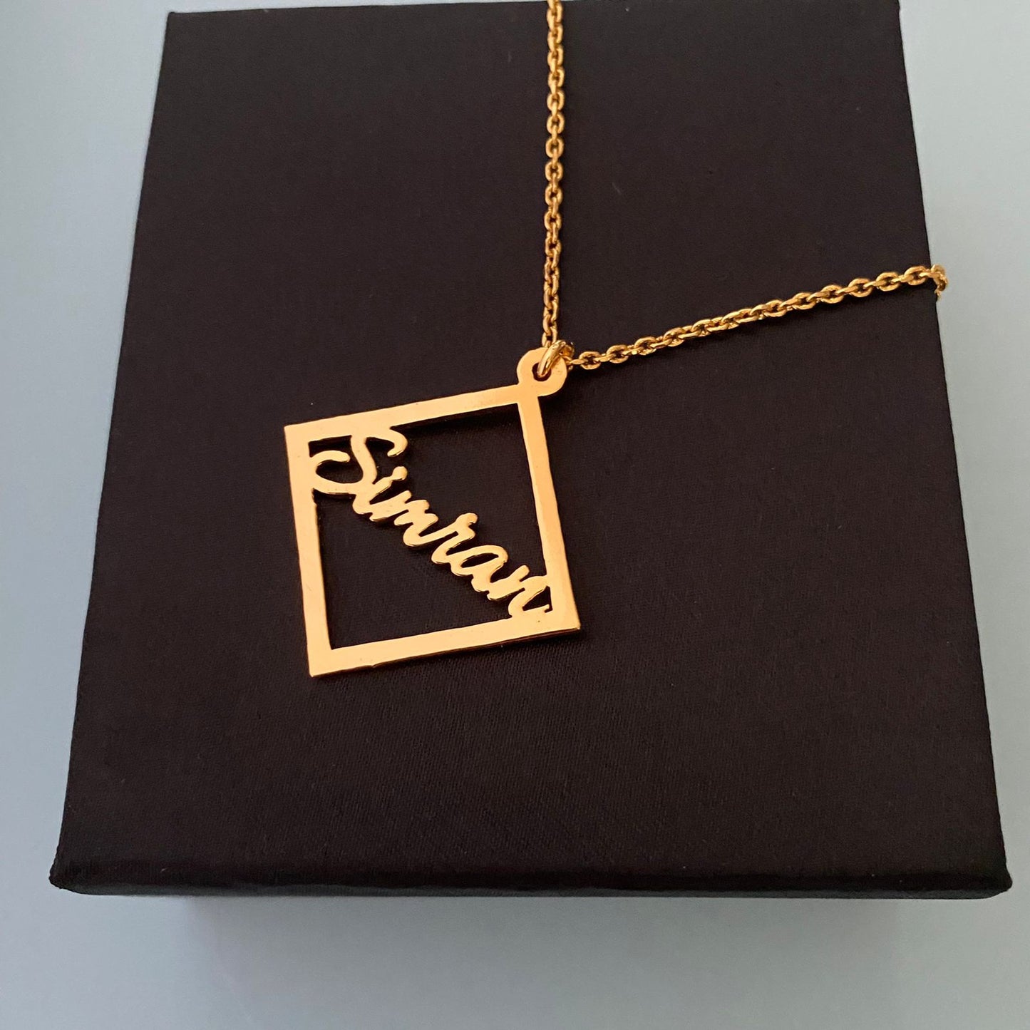 Personalised Square Necklace 4
