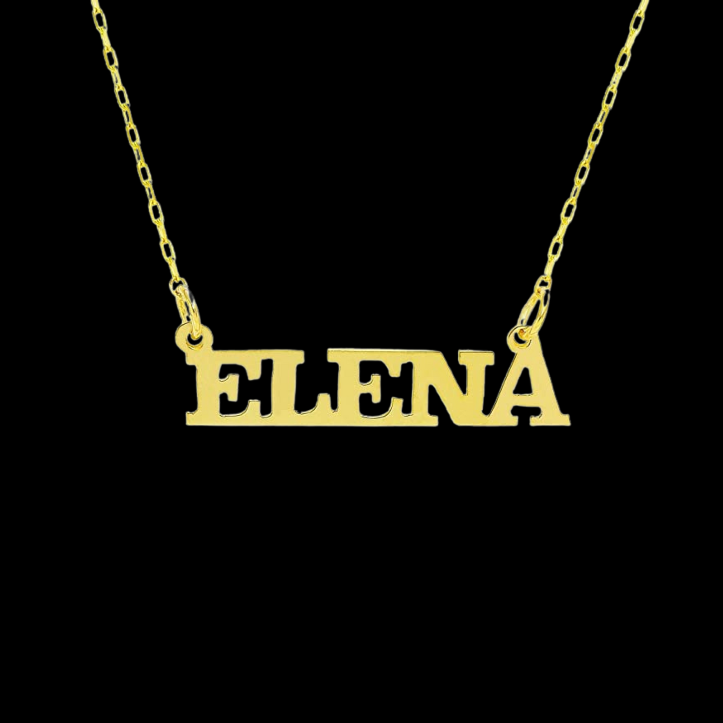 Personalised Capital Name Necklace in 92.5 Sterling Silver