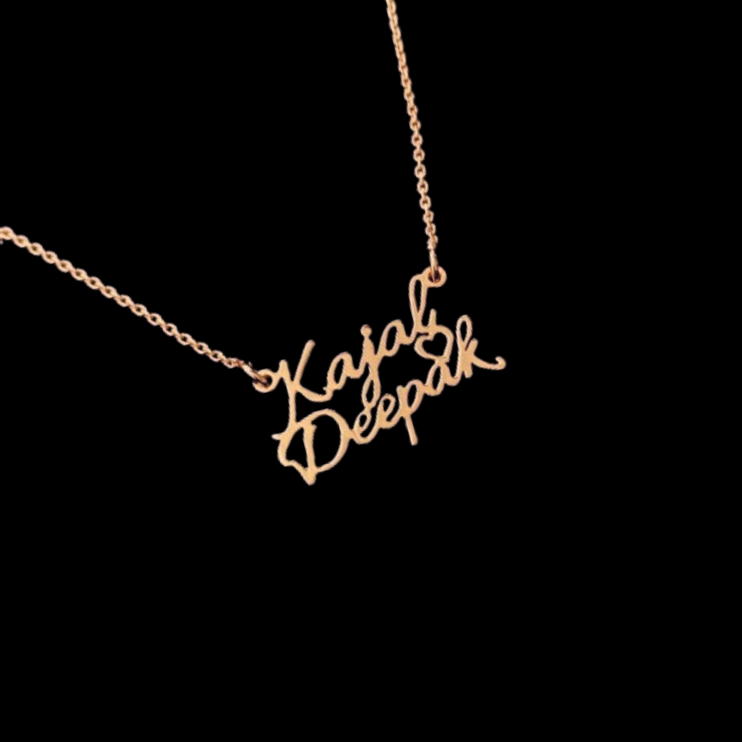 Personalised Couple name Necklace in 92.5 Sterling Silver