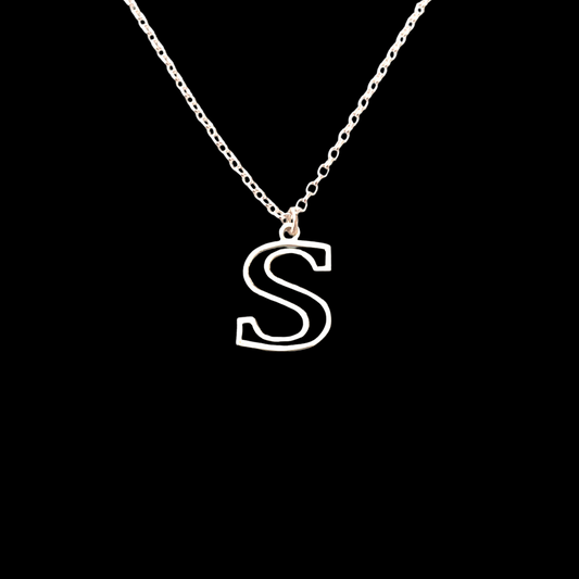 Personalised Bold Initial Necklace in 92.5 Sterling Silver