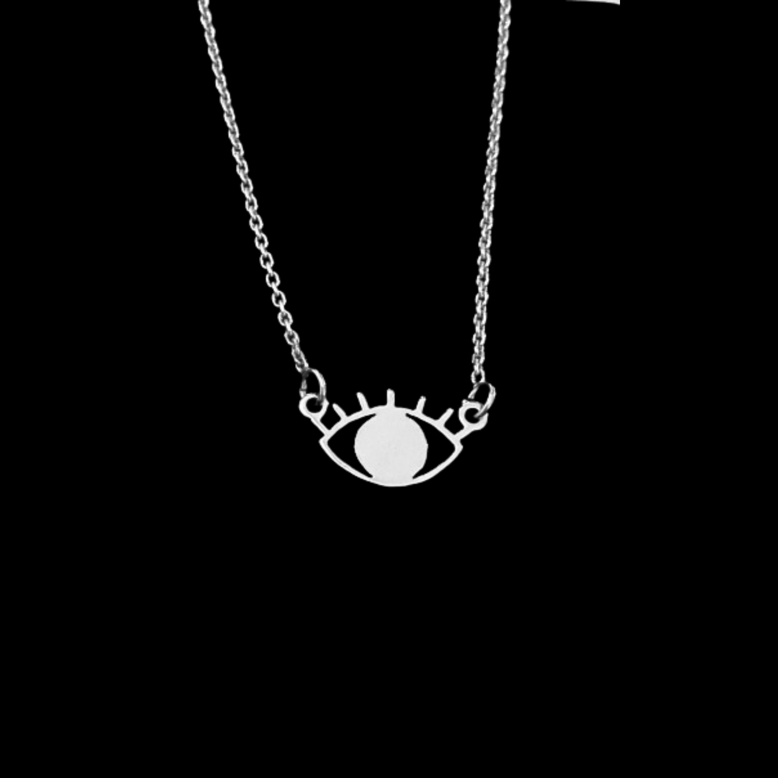 Women's Sterling Silver CZ Crystal Necklace W/ Evil Eye Brass Pendant – Eye  Candy Los Angeles