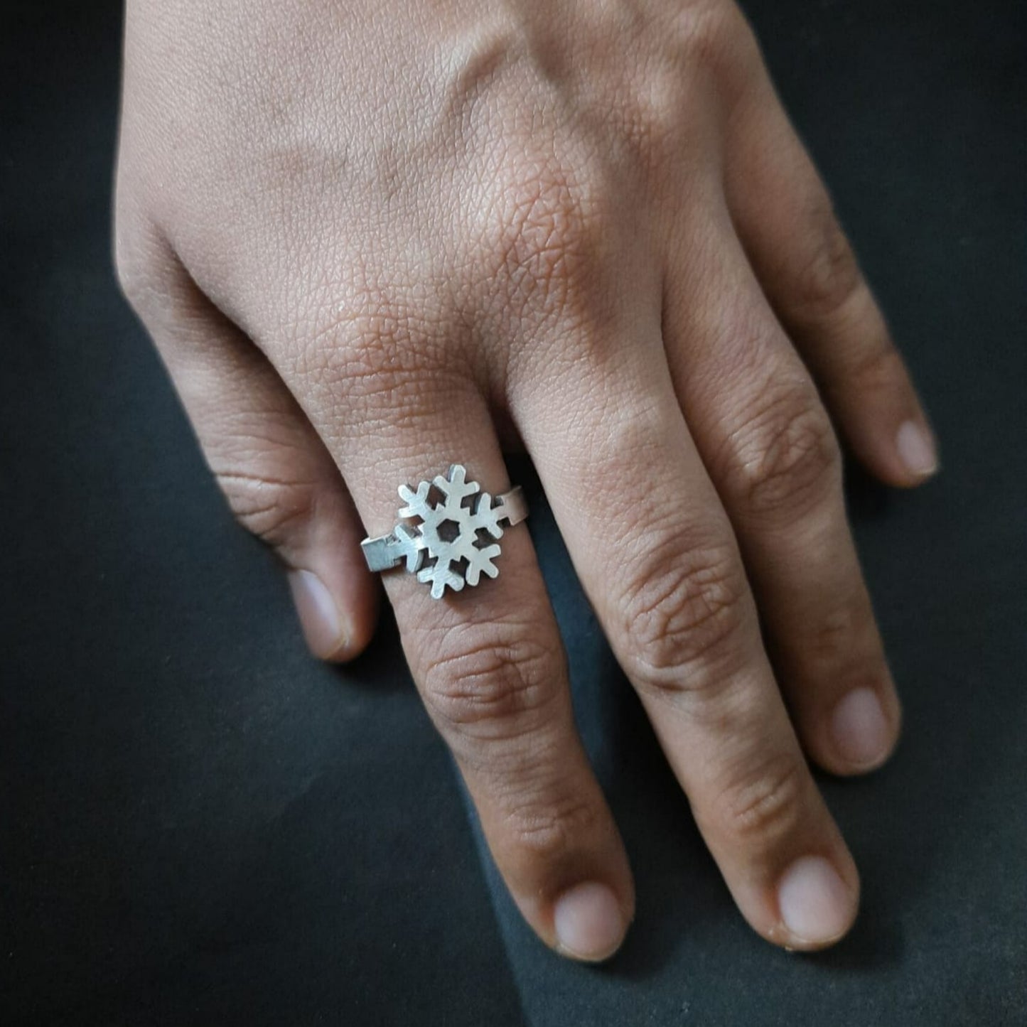 Snowflake Ring in 92.5 Sterling Silver