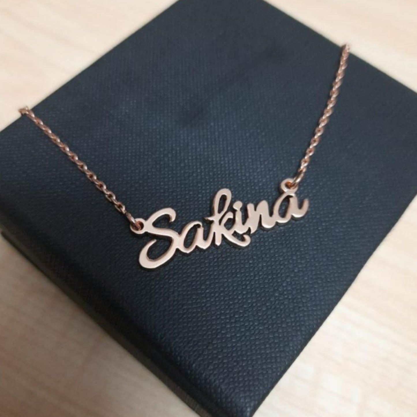 Personalised Single Name Necklace in 92.5 Sterling Silver